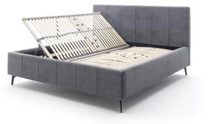 MUZZA Čalúnená posteľ zallino s úložným priestorom 160 x 200 antracitová