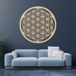 Mandala drevený obraz na stenu | Kvet života: Preglejka - Honey farba 40 cm 3773-78781 FB-PR0168