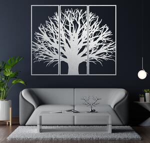 Štylový trojdielny obraz strom - Prírodné inšpirácie - KANANA: Preglejka Topoľ - Strieborná 40 x 33 cm 3780-82602 PR0199