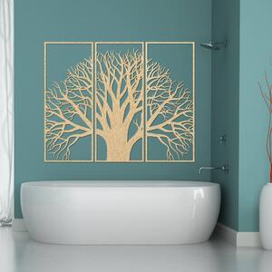 Strom života – Trojdielna drevená nástenná dekorácia konáre | SUBI: Preglejka Topoľ - Honey 3071 78 x 40 cm 3787-84477 PR0190 3 pieces