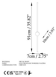 LED nástenné svietidlo SWORD LED/13W/230V 3000K matné zlaté