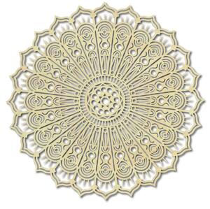 Drevený Obraz na Stenu – Mandala Kvet Pokoja| KLAROT: Prírodná preglejka - Topoľ natural Rozmer 30 cm 3802-38578 PR0203 HEU+