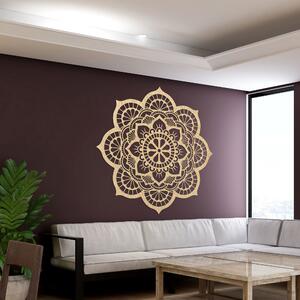 Dekorácia na stenu so symbolikou mandaly lotosový kvet | MYSTICA: Preglejka Topoľ - Honey 3071 20 cm 3803-98686 PR0204