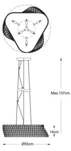 Zuma Line P0286-06M-F7AC - Závesný luster na lanku BABYLON 6xG9/42W/230V zlatý