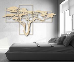 Trojdielny drevený obraz bonsai - SKALICEF: Prírodná preglejka - Topoľ natural 40 x 33 cm 3824-39739 PR0219 3 piecess