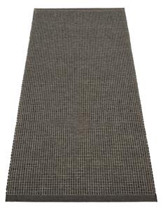 Antracitový vnútorný a vonkajší behúň 70x180 cm Emm Black Linen – Pappelina