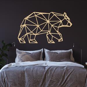 Geometrická drevená dekorácia na stenu medveď - URSUS: Preglejka Topoľ - Honey 3071 50 x 29 cm 3847-94986 PR0240