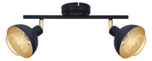 Italux SPL-27357-2-BK-GD bodové stropné svietidlo Savio | 2x40W E14
