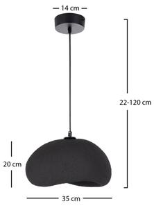 Brilagi - Závesné svietidlo na lanku WABI SABI 1xE27/40W/230V priemer 35 cm čierna