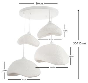 Brilagi - Závesný luster WABI SABI na lanku 4xE27/40W/230V pr. 90 cm, biely