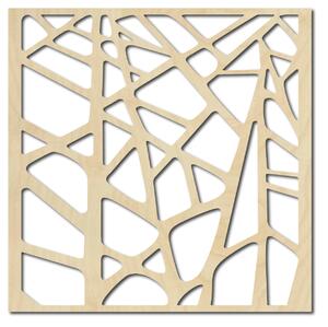 Vyrezávaný drevený obraz na stenu štvorec - KVADER: Prírodná preglejka - Topoľ natural Rozmer 30 x 30 cm 3863-41899 PR0260 STVOREC HEU+