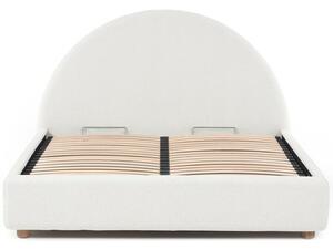 Buklé čalúnená posteľ s úložným priestorom Ebba