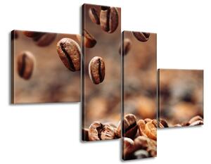 Gario 4 dielny obraz na plátne Kávové bohatstvo Veľkosť: 120 x 70 cm