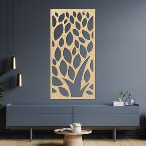 Drevený obraz na stenu dekoratívneho vzoru s listami - LALISTY: Preglejka Topoľ - Honey 3071 80 x 40 cm 3893-85374 PR0288