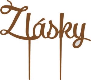 Plastový zápich - ozdoba na tortu "Z lásky" - Rozmer 190 x 166 mm: Farba biela RAL 9010 Plexisklo 3895-43681 ZAPICH004