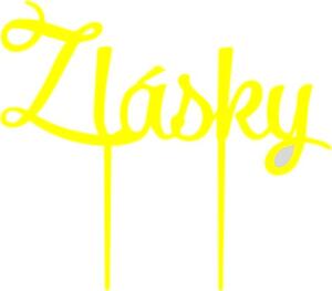 Plastový zápich - ozdoba na tortu "Z lásky" - Rozmer 190 x 166 mm: Farba biela RAL 9010 Plexisklo 3895-43681 ZAPICH004