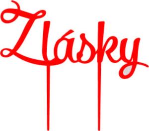 Plastový zápich - ozdoba na tortu "Z lásky" - Rozmer 190 x 166 mm: Farba biela RAL 9010 Plexisklo 3895-43681 ZAPICH004