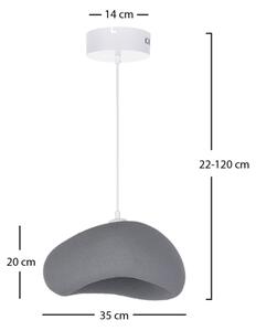 Brilagi - Závesný luster na kábli WABI SABI 1xE27/40W/230V priemer 35 cm sivý