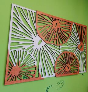 Vyrezávaný obraz na stenu z drevenej preglejky orange 3D efekt KODJAK: 46 x 80 cm 3915-44973 PR0299 5 casti