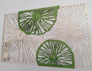 Drevený obraz na stenu - KIWIKI: Model 1 46 x 80 cm 3918-45190 PR0301 multi green