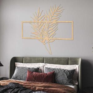 Drevený obraz s minimalistickými listami v ráme - PAPRADE: HDF - Javor 50 x 37 cm 3920-104826 HDF0303