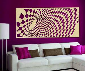 Vkusný obraz na stenu z drevenej preglejky ÚLETT: Prírodná preglejka - Topoľ natural 50 x 25 cm 3925-46181 PR0308
