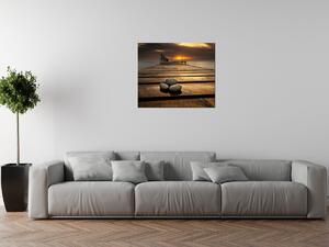 Gario Obraz na plátne Nádherné ráno pri móle Veľkosť: 120 x 80 cm