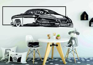 Nostalgický drevený obraz na stenu auto - FÁRO: Preglejka - Čierna farba 30 x 90 cm 3942-48248 PR0319