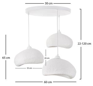 Brilagi - Luster na lankách WABI SABI 3xE27/40W/230V priemer 60 cm biela
