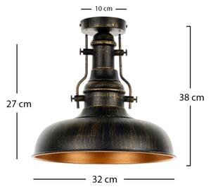 Brilagi - Stropné svietidlo PYRONIC 1xE27/40W/230V priemer 32 cm bronzová/patina