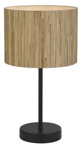 Stolová lampa Meadow, hnedá, čierna, prírodné vlákno, oceľ
