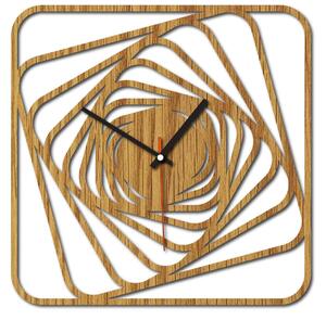 Sentop - MDF Moderné nástenné hodiny GARVI HD F015 i čierne: Farba zlatá HDF - čierna Rozmer 30 x 30 cm 3972-51166 HDFK0015