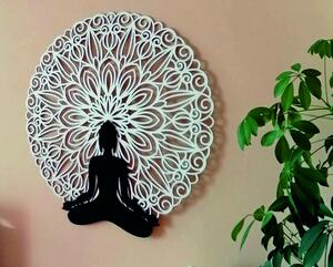 Sentop - Mandala 3D obraz na stenu Buddha mandala farebné prevedenie: Preglejka Topoľ Preglejka Topoľ Rozmer 50 cm 4006-54604 PR0362 3D Paywood