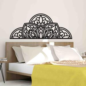 Drevený obraz na stenu polovičná mandala - BOHEMIA: Preglejka - Modrá (moridlo) 37 x 90 cm 4012-55582 PR0370