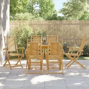 Skladacie záhradné stoličky 6 ks 53x66x99 cm bambus