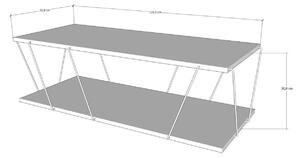 Hanah Home - Moderný konferenčný stolík CANAZ 120 cm, MDF, antracit, šedý