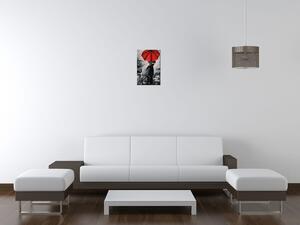 Gario Obraz na plátne Červený bozk v daždi Veľkosť: 70 x 100 cm