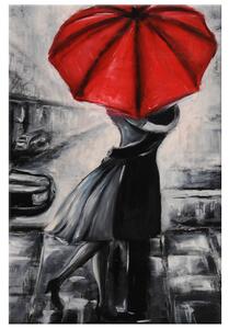 Gario Obraz na plátne Červený bozk v daždi Veľkosť: 40 x 40 cm