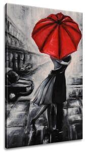 Gario Obraz na plátne Červený bozk v daždi Veľkosť: 40 x 40 cm