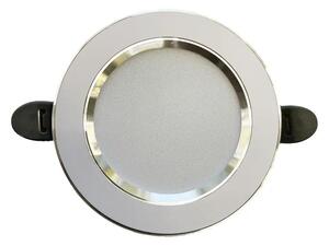 NEDES zapustený LED panel kruh 7,5W / 4000K / biely+strieborný prúžok (LDL321WS)