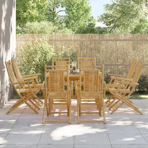 Skladacie záhradné stoličky 8 ks 53x66x99 cm bambus