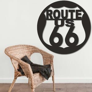 Drevený obraz na stenu U.S. ROUTE 66: Preglejka - Biela farba Rozmer 20 cm 4079-60544 PR0411