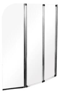 Obdĺžniková akrylátová Vaňa CLASSIC SET 140x70, lesklá biela, MW043SET1470 + Krycí predný a bočný panel + vaňová zástena 123,5x139cm + automatický sifón (chrómový)