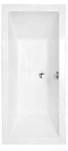 Obdĺžniková akrylátová Vaňa CLASSIC 155x70, lesklá biela, MW12QS15571 + automatický sifón (biely)