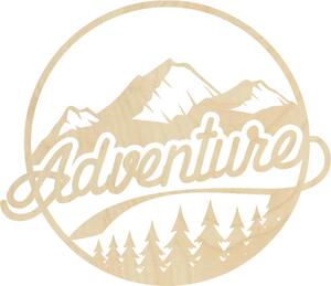 Drevený obraz na stenu s prírodným motívom - ADVENTURE: Prírodná preglejka - Topoľ natural Rozmer 30 cm 4089-61229 PR0421