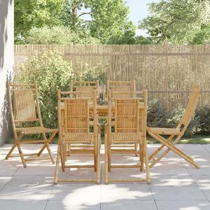 Skladacie záhradné stoličky 6 ks 46x66x99 cm bambus