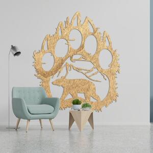 Obraz laba medveďa s horskou scenériou - SOPORTA: Preglejka Topoľ - Amber 3072 35 x 30 cm 4099-106260 PR0405