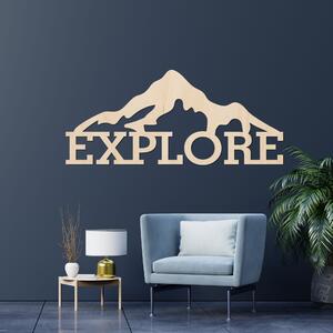 Vyrezávaný obraz z dreva hory - EXPLORE: Preglejka Topoľ - bez povrchovej úpravy 60 x 26 cm 4101-84086 PR0407