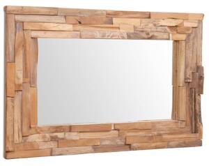 Dekoratívne zrkadlo, teakové drevo 90x60 cm, obdĺžnikové