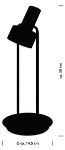 Stolná LED lampa Banji, čierna, výška 37 cm, dotykový stmievač